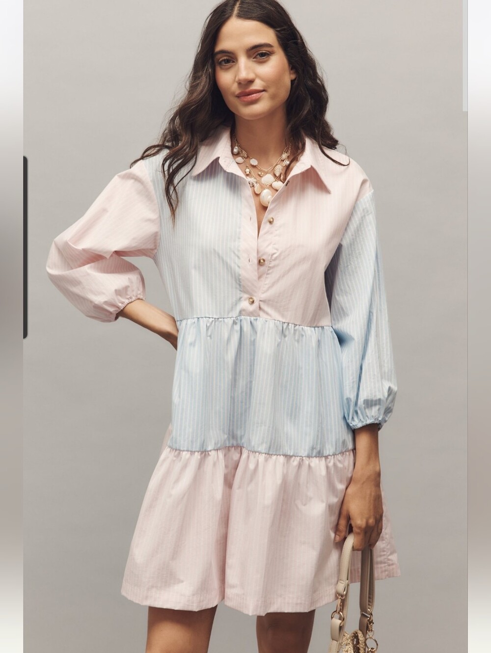 Charming Charlie Perfect Gender Reveal Light Pink And Blue Dress